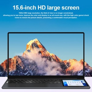 CRELANDER 15,6 "IPS 7" Pantalla táctil Notebook Intel N100 DDR4 16GB RGB Teclado Computadoras Laptop con computadora de dos pantallas - Product Image 2