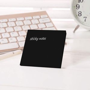 Tùy Chỉnh Học Tập Làm Việc Cuộc Sống Hàng Ngày Nhắc Nhở Ghi Nhớ Có Thể Tái Chế Di Động Dính Màu Đen Ghi Chú Dán 3*3 - Product Image 6