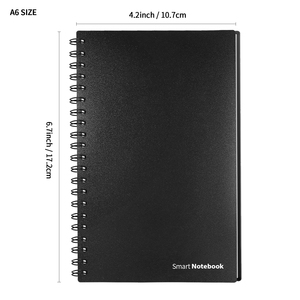 散装学校防水再生石纸智能笔记本迷你A6可重复使用记事本带笔 - Product Image 1