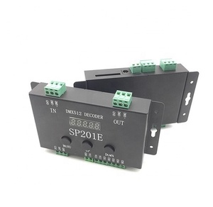 DC5V-24V SP201E DMX512 dekoder destek adreslenebilir piksel LED ve RGBWW 5 kanal LED şerit ışıkları - Product Image 3