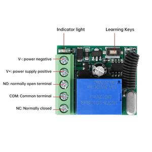 12V 10A Relay Control <strong>Switch</strong> Module 433Mhz Receiver Universal <strong>Remote</strong> Control for Gate LED Garage Door Home appliance Control - Product Image 3