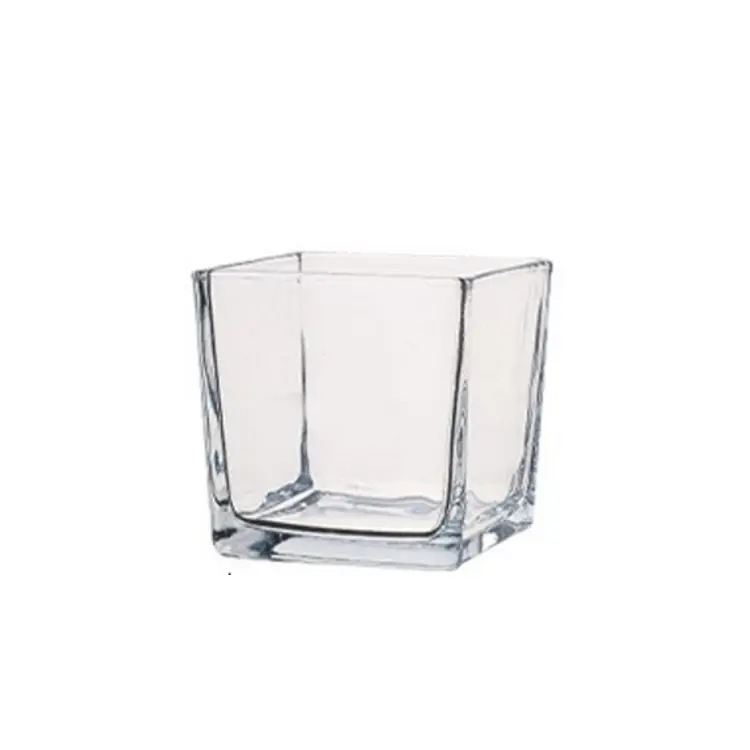 5*5 cm 10*10 cm diverse dimensioni piccolo Mini vaso di vetro quadrato fiore idroponico