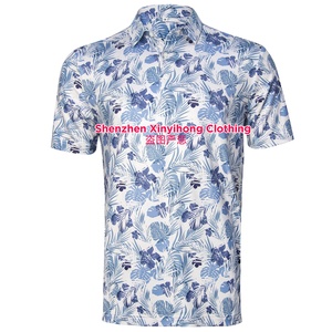 เสื้อยืดกอล์ฟแบบแห้งเร็วพิมพ์ซับลิเมชันผ้า92% โพลีเอสเตอร์8% สแปนเด็กซ์โลโก้ออกแบบใหม่ - Product Image 3