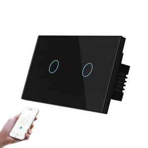 スマートホームホームオートメーションシステムスマートソリューション2ギャングWiFiライトスイッチサポート音声制御/tuyaスマートホームコントロールパネル - Product Image 1