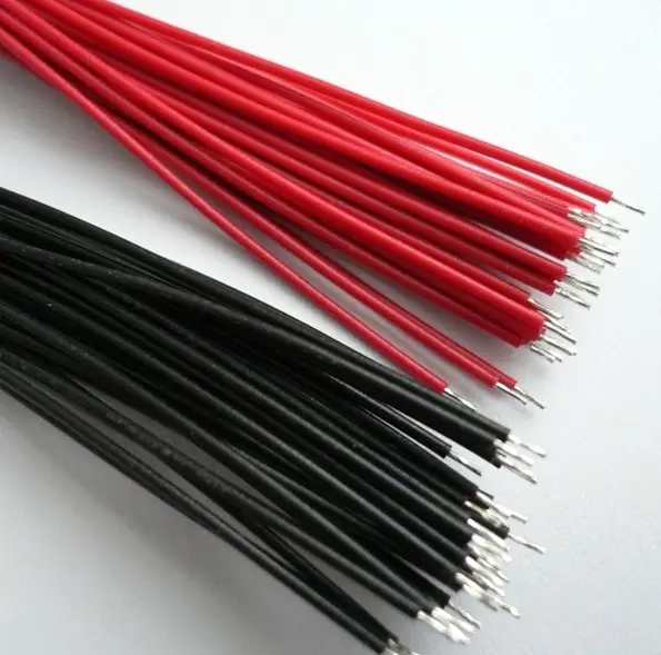 Double-Headed Tinned 5/0.8 Wire Hairline Rule 100mm Bonding Wire Cable Jumper Wire 100 Pieces 1 Bundle