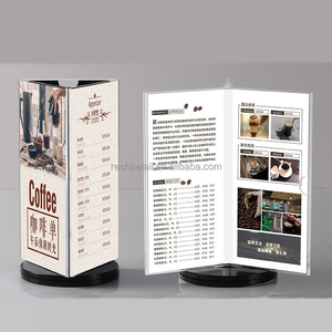 Rechi nhà hàng 360 ° acrylic đơn chủ 3 hoặc 6 bên xoay Acrylic quảng cáo Brochure Khuyến mãi giá Menu hiển thị chủ - Product Image 2