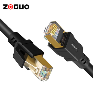 High Quality Cat8 Ethernet LAN <strong>Cable</strong> Tester Black PVC Jacket Communication <strong>Network</strong> Power <strong>Cable</strong> Available <strong>in</strong> 1m 5m Lengths Copper - Product Image 2