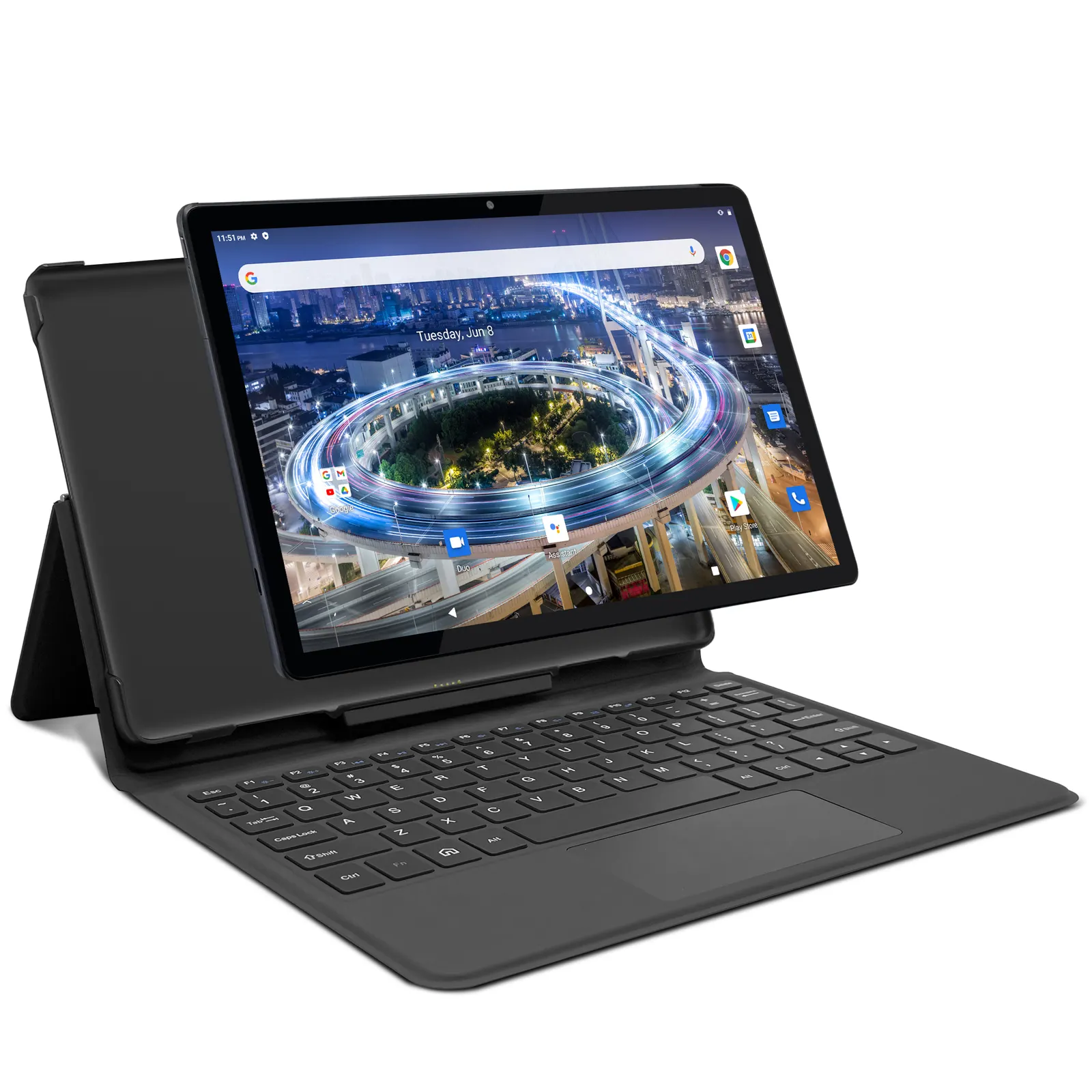 M50 Tablet PC 10.36 inç 2K ekran 4GB RAM 128GB ROM Spreadtrum T618 Android 11 Tablet klavye ile