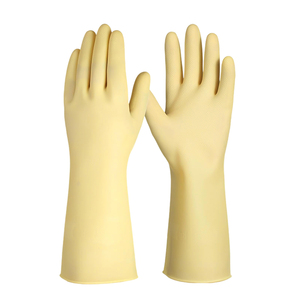 Gants en <span class=keywords><strong>Latex</strong></span> à manchette droite <span class=keywords><strong>13</strong></span> pouces de <span class=keywords><strong>long</strong></span> ménage nettoyage diamant poignée anti-dérapant pour cuisine vaisselle - Product Image 4