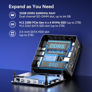 GEEKOM IT15 AIミニPC Intel Core Ultra 9プロセッサ285H 32GB DDR5 2テラバイトジェネレーション4 SSD Windows 11 Proミニゲームデスクトップコンピュータ - Product Image 3