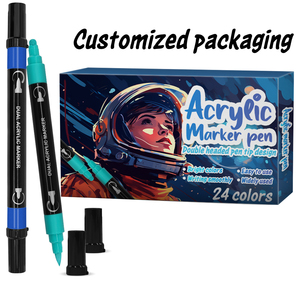 Khy Nghệ Sĩ Chuyên Nghiệp Vẽ Rượu Dựa Tip Kép Nghệ Thuật Đánh Dấu Thiết Lập 24 Màu Sắc Vĩnh Viễn Sơn Đánh Dấu Bút - Product Image 5