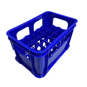 24 Bottle <strong>Stackable</strong> HDPE Plastic <strong>Crate</strong> With <strong>Mesh</strong> Design Beverage Storage Box for Wine and Beer Plastic Case - Product Image 4