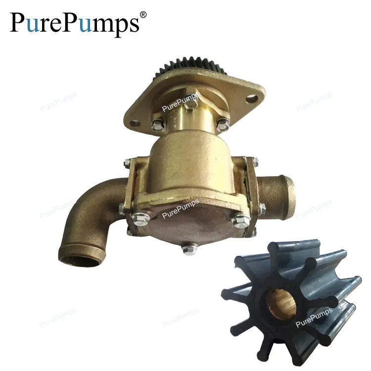 Pompe à eau de mer en cuivre, rouleau à turbine en caoutchouc flexible PTFE refroidissement marin
