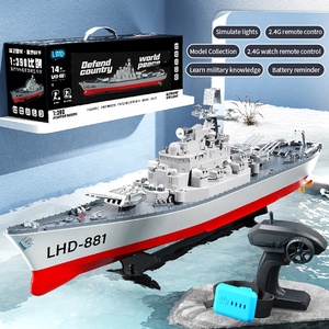 Qxquisite 1/390 Scale 2.4G 4CH Remote Control Electric Sea Rider Military Warship <strong>Toys</strong> <strong>Battleship</strong> RC Military Warship Model Ship - Product Image 4