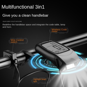 3 in 1 Bike <strong>Computer</strong> Horn Light <strong>Wireless</strong> Large Screen Multifunctional Bike <strong>Computer</strong> Operate Easily <strong>Cycle</strong> <strong>Computer</strong> - Product Image 5