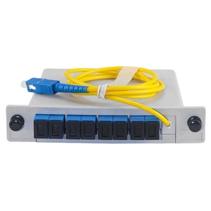 מפצל קסטות 4 8 16 יציאות UPC כחול PLC סיבים אופטיים סוג תיבה עם מפצל זנב