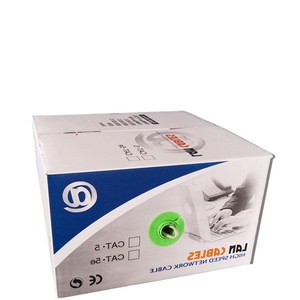 Süper CCTV veri <span class=keywords><strong>Lan</strong></span> 0.51MM bakır tel <span class=keywords><strong>1000</strong></span> ayak 350Mhz 24AWG Cat5e ağ kablosu UTP rulo makara kutusu CCTV kurşun