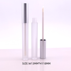 Unique Design 2.5ml Frosted Lip Gloss Bottle Air Lip Glaze <strong>Tube</strong> <strong>Slender</strong> Round Lip Gloss <strong>Tube</strong> with Matte Silver Cap - Product Image 2