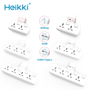 HeiKKi多插头4路1 usb + 1型C USB端口插头，带插座2500W电源Usb扩展插座 - Product Image 1