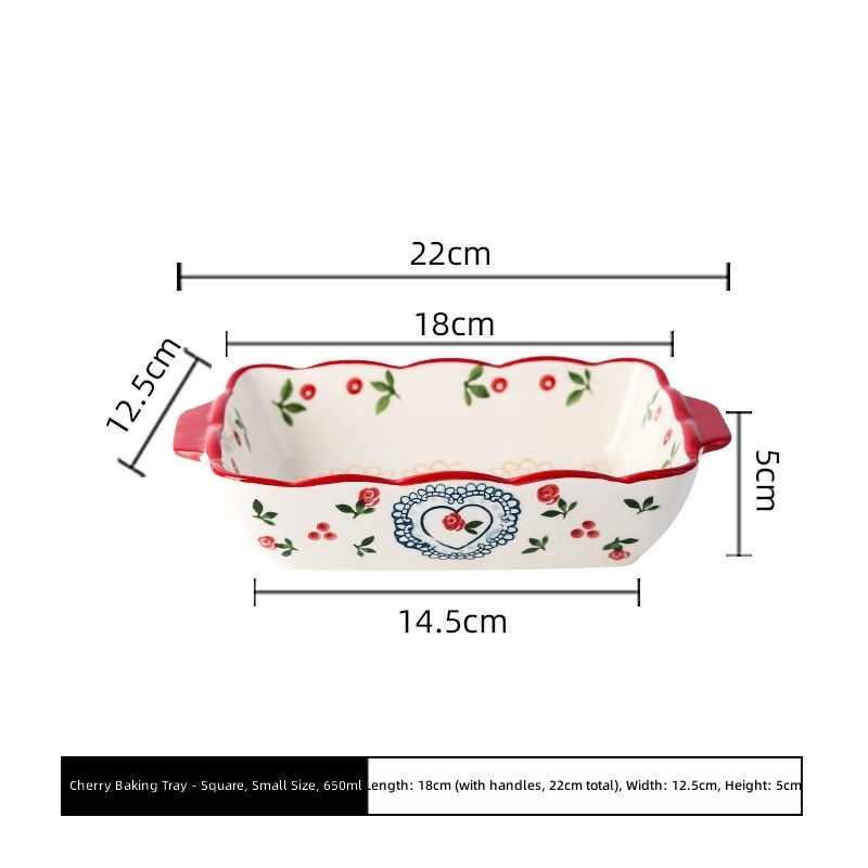 Cherry rectangular baking pan-small size