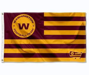 3*5 FT Washington Commanders 100% Polyester Single Sided Nation Flag Banner - Product Image 1