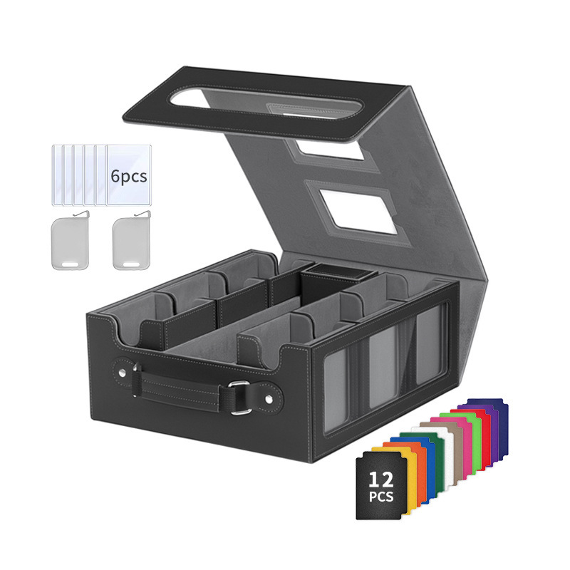 Black+Grey (With 6 toploaders+2 clips+12 dividers))