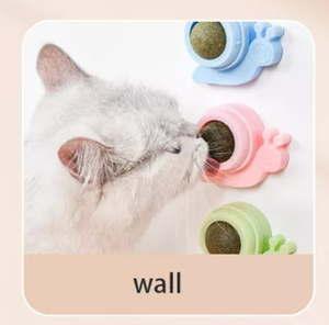 Juguetes interactivos para mascotas, Bola de hierba gatera giratoria para gatos, para limpiar los dientes - Product Image 4
