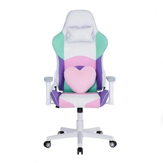 Cile kawaii carino a forma di Cuore cuscino di velluto Sintetica Tappezzeria chaise gamer silla sedia di gioco per la ragazza donna di colore rosa viola