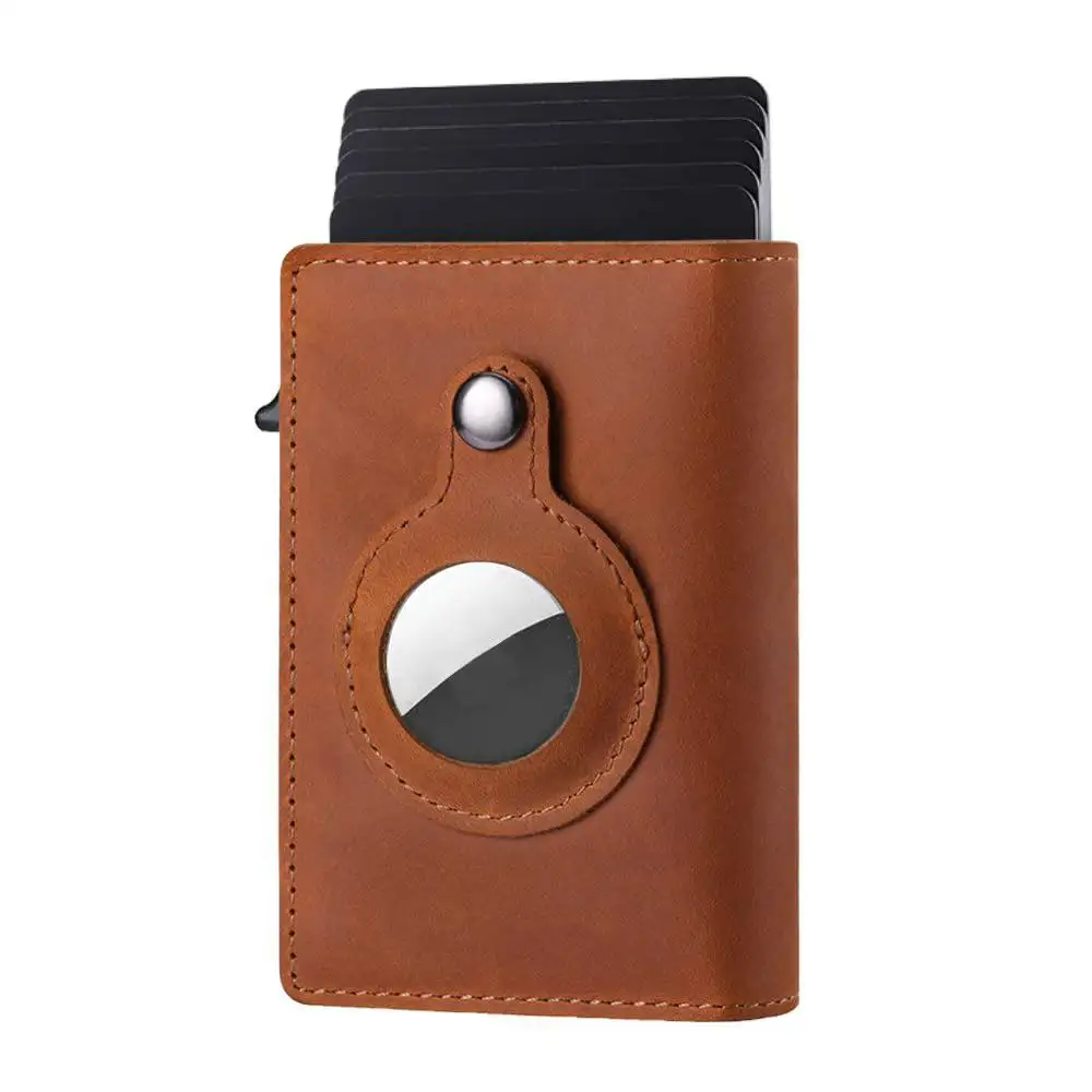 2023 New RFID Men's Wallet Pop up Smart Wallet Leather Credit Card Bag Card Clip