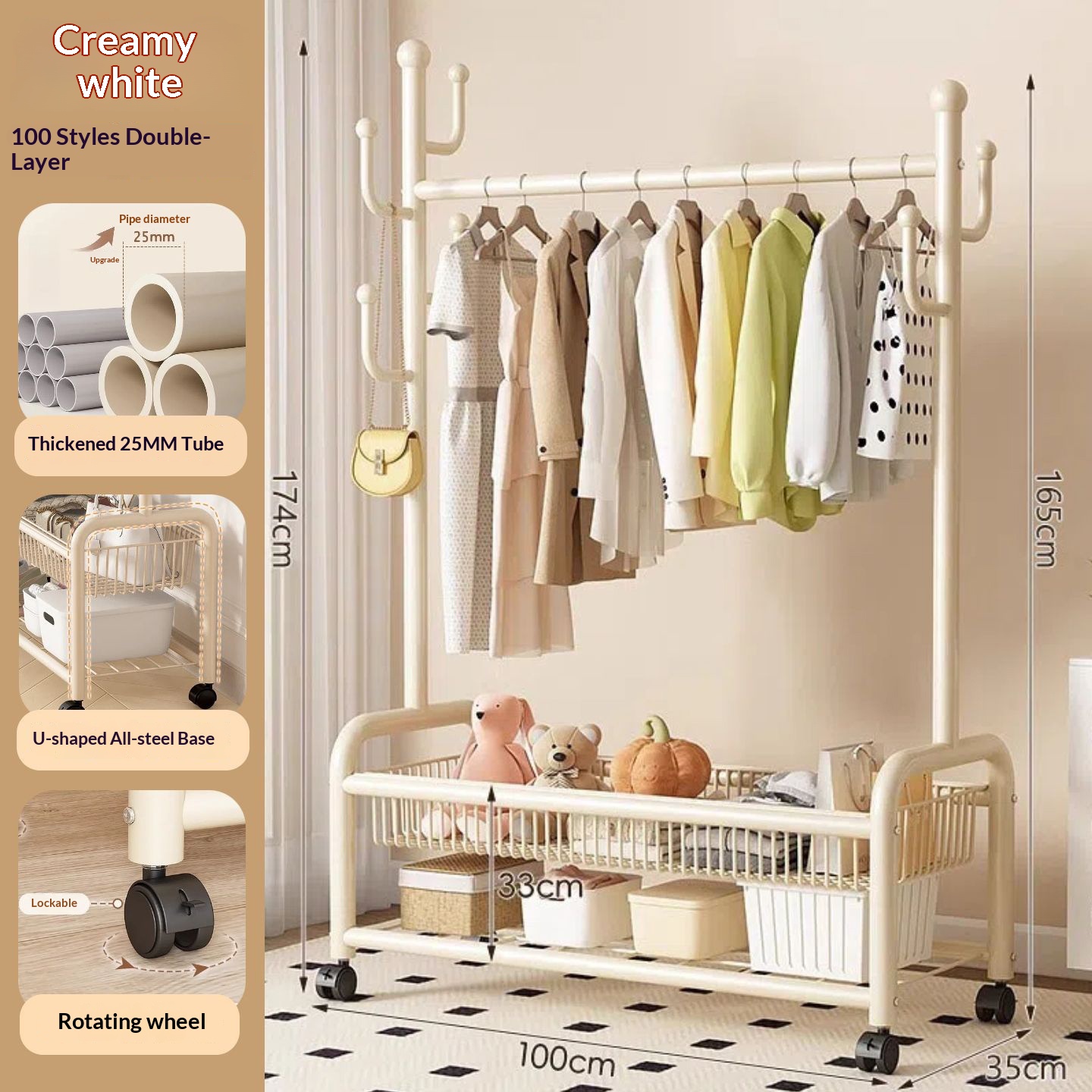 Blanco crema - Estilo doble capa 100