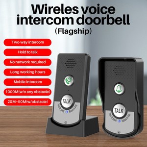 El sistema de intercomunicación inalámbrico más vendido con sonido claro y timbre de amplio rango e intercomunicador de mano para el hogar