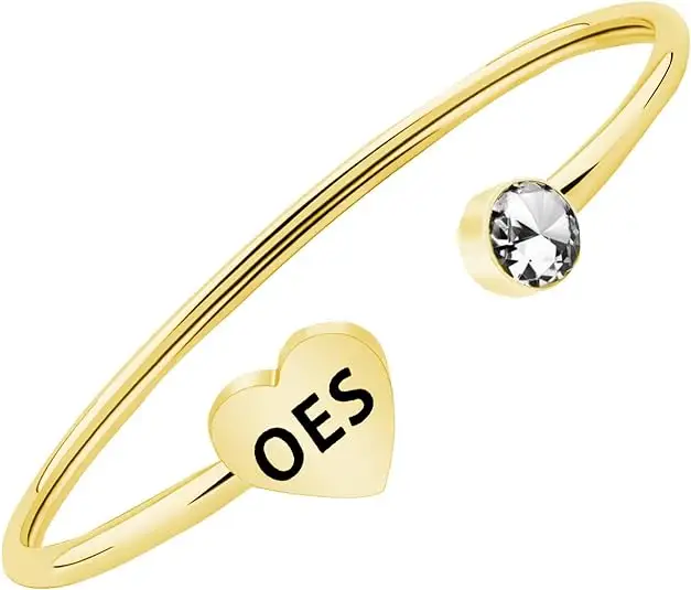 Tutte le organizzazioni sorellanza ordine della stella orientale OES bracciale a cuore gioielli regali per le donne ragazze bracciale Delta bracciale bracciale