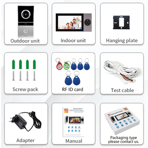 Timbre de pantalla Ahd de 7 pulgadas, sistemas de intercomunicación de puerta con cable de 4 cables con cámara, intercomunicador de vídeo Tuya, Panel de vídeo de llamada de puerta impermeable - Product Image 6