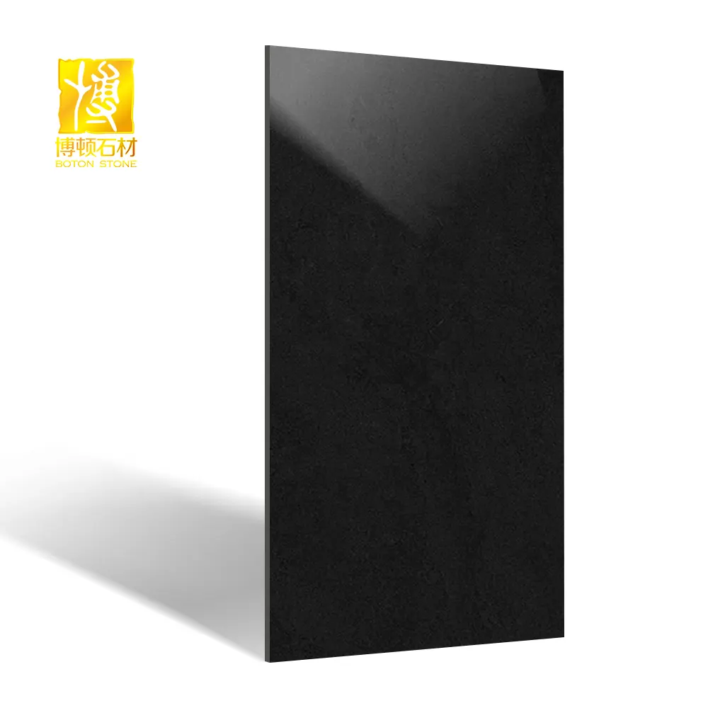 BOTON STONE Stair Matt 600x600 Well Designed Black Vitrified Tiles Interior Wall Polished Finish Porcelain Slab