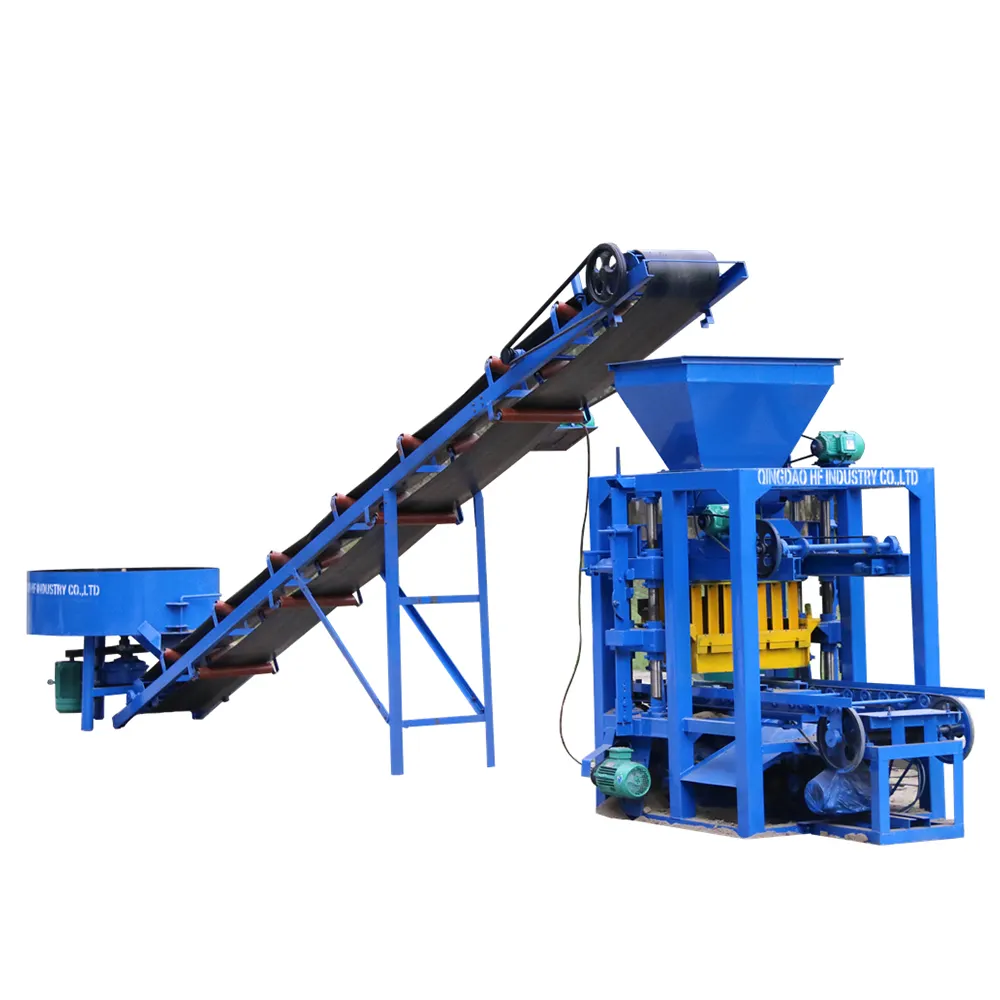 Qingdao HF QT4-26 concrete hollow block making machine price for sale in Ghana