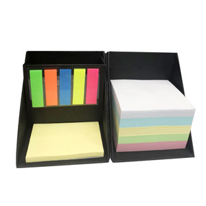 Papelería pequeño cubo reciclado Bloc de notas caja de notas adhesivas con portalápices - Product Image 2