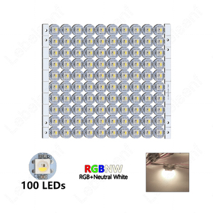 100ランプSK6812LEDピクセルモジュール5050 RGB W WW NW 4 in 1 SMD内蔵6812 ICアドレス指定可能な小型ラウンドボードライトストリングシート - Product Image 4