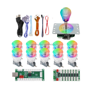 RGB LED Button DIY Kit for HAPP Style <strong>Arcade</strong> Stick Zero Delay Board for PC <strong>Raspberry</strong> <strong>Pi</strong> Colorful Lighting <strong>Control</strong> Coin Pusher - Product Image 1