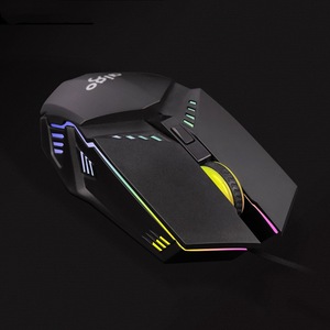Q821Gaming Mouse cablato, ergonomico Gamer PC portatile Mouse per Computer portatili con RGB retroilluminato DPI fino a 2400 6 pulsanti programmabili - Product Image 3