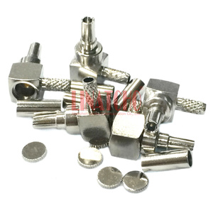 RG316 RG174电缆镀镍黄铜直角CRC9公头连接器 - Product Image 6