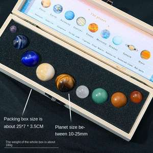 Dokuz gezegenler güneş sisteminin kristal küre masa gezegenler yaratıcı süsler doğal kristal cevheri ve cevher örnekleri - Product Image 4