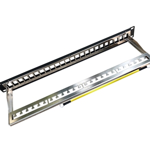 24 puertos Patch Panel Networking Rack Gabinetes Lan Cable sin RJ45 Keystone Jack para CAT6 CAT7 CAT5E Cable STP 1U Patch Panel - Product Image 1