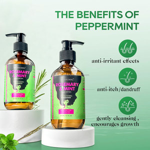 Sulfat bebas bahan organik antiketombe rambut rontok Biotin Rosemary untuk pertumbuhan rambut sampo dan kondisioner Set Label pribadi - Product Image 3