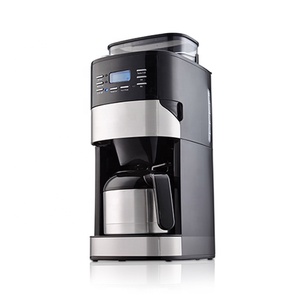 1.5L <strong>LCD</strong> <strong>Display</strong> Coffee Maker Programmable Coffee Machine with Glass Carafe and Bean Hopper Black Water Level Indicator - Product Image 1