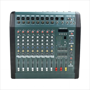 8チャンネルプロフェッショナルサウンドオーディオパワーミキサーエフェクトサウンドミキサーコンソールUSBインターフェイスコントローラー - Product Image 1
