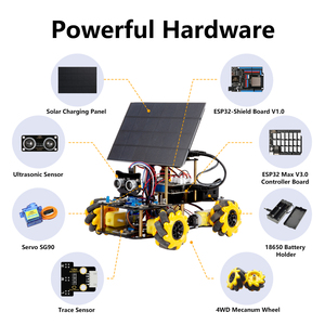 ESP32 akıllı Robot güneş enerjisi araç kiti 4WD araba elektronik programlama projesi kök eğitim bilim kodlama kiti Arduino için