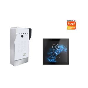 Tuya Smart Villa Solution Timbre con cámara a prueba de agua 1080p Timbre de puerta con monitor Sistema de intercomunicación de puerta inalámbrico - Product Image 3