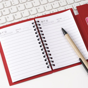 Spiral <strong>Notebook</strong> Kraft <strong>Paper</strong> Cover Notepad <strong>with</strong> Pen in Holder and Page Marker Colored <strong>Index</strong> Tabs Steno Pocket Business <strong>Notebook</strong> - Product Image 4