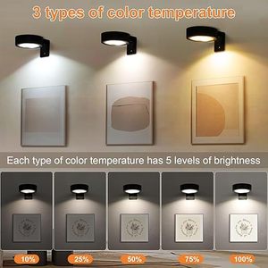 Rechargeable Battery Operated Picture Lights 3 Colors LED Wireless Frame Light <strong>with</strong> <strong>Dimmer</strong> Timer &amp; Remote Control Wall <strong>Lamps</strong> - Product Image 2