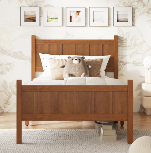 Light Walnut + Wood+Twin